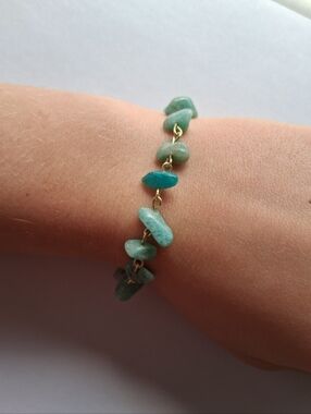 Handcrafted Hypoallergenic Amazonite Bracelet 7 1/2 In
